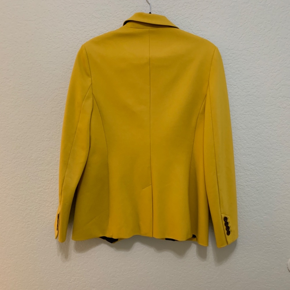 Boden Women's US Size 12R Mustard Yellow Stretch Jersey Blazer Office Career - Picture 10 of 14